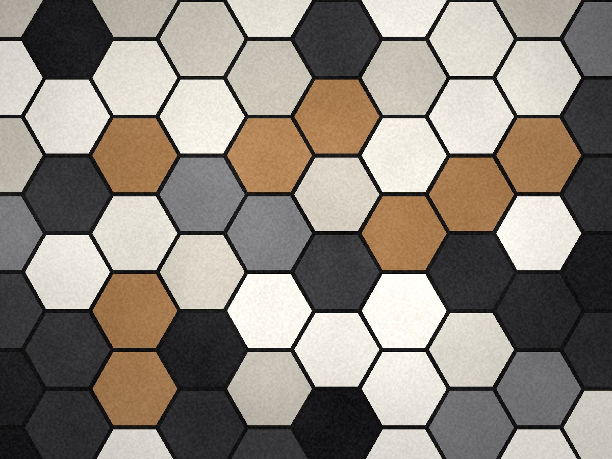 Hexagones et mosaïque